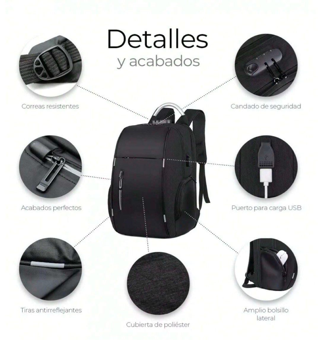 Mochila Antirrobo Con Candado